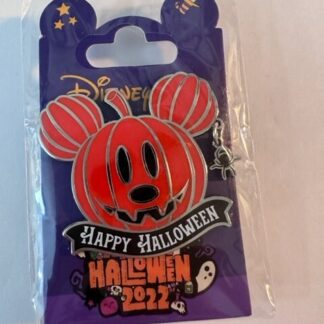Pumpkin Happy Halloween Series Disney Paris DLRP DLP 2022 Spider Dangle Pin (B)