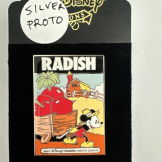 SILVER PROTOTYPE Disney Auctions In The Garden Seed Packet Pin LE 100 - Radish