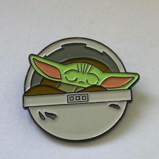 Star Wars Mandalorian Child In Hover Pram Sleeping Disney Pin (B5)