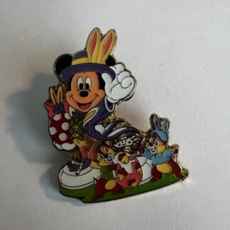 TDL Mickey Chip And Dale Easter 2014 Eggs Bunny Ears Disney Pin (C1)