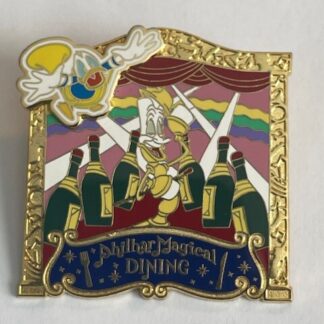 TDR 10th Ambassador Hotel PhilharMagical Dinning Donald Lumiere Disney Pin B3