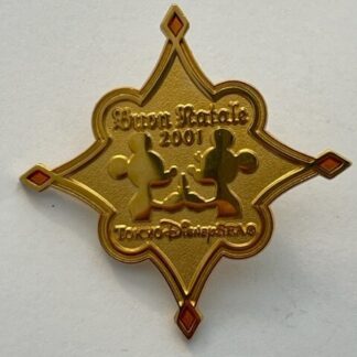 Tokyo Disney Sea Buon Natale Mickey Minnie Silhouette Christmas Pin (C7)