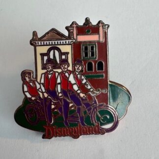 Vintage Disneyland Lapel Pin Main St Dapper Dans on bicycle built four (A0)