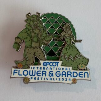 WDW Beast and Belle Topiary EPCOT Flower and Garden Festival 2024 Disney Pin H6