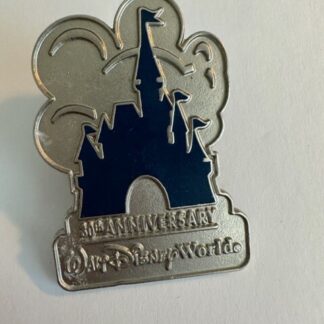 WDW Blue Cinderella Castle 30th Anniversary Silver Disney Pin (C4)