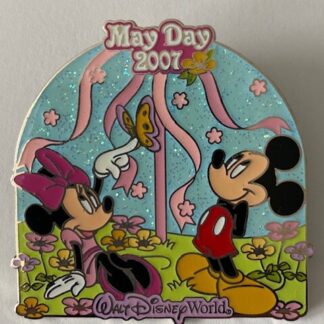 WDW May Day 2017 Mickey Minnie Mouse Ribbon Pink Butterflies Disney Pin LE (A3)