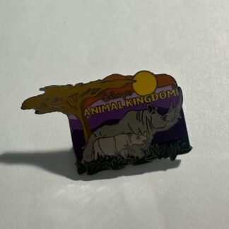 WDW - Rhinoceros and Baby - The Adventure Begins Pin Safari 2001 Disney Pin B0