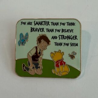 Winnie Pooh Christopher Robin Smarter Than You Think Quote 2021 Disney Pin H5