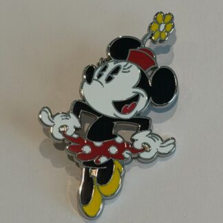 Yesteryear Minnie Prancing Hands Holding Skirt Edges Red Hat 2024 Disney Pin H0