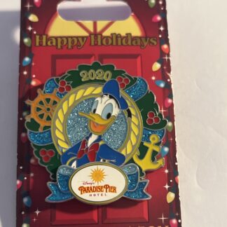 2020 Donald Holiday Holly Wreath Collection Paradise Pier Hotel LE Disney Pin B
