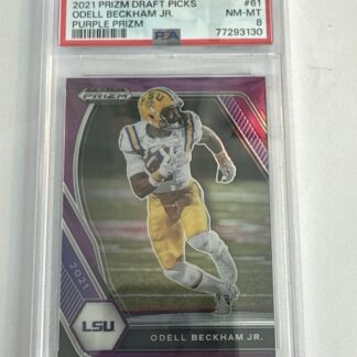 2021 Prizm Draft Picks Odell Beckham Jr #61 LSU Tigers PSA 8