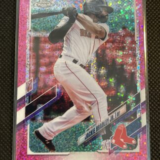 2021 Topps Chrome Magenta Sparkle Refractor Jackie Bradley #161 RED SOX /350
