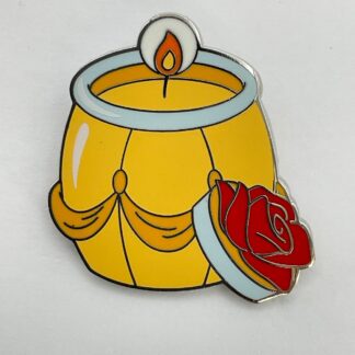 2024 Disney Pin Magical Mystery Series #27 Candle Yellow Belle Red Rose A7