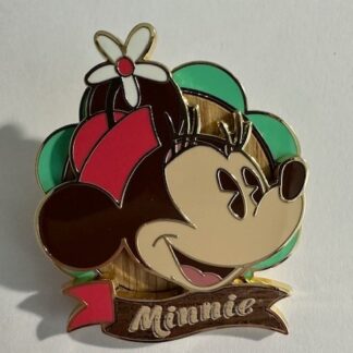 2025 Disney Parks Minnie Classic Characters Wood Background Disney Pin F2