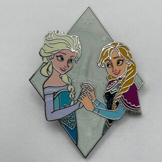 2025 Frozen Diamond Anna Elsa Holding Hands Disney Pin G6