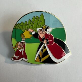 Alice In Wonderland King And Queen Of Hearts Circle Frame Disney Pin (C1)