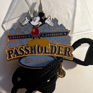 Annual Passholder ID Mickey Castle Disney Lanyard (B)