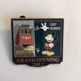 DCA Cast Member Red Trolley Car Buena Vista St Grand Opening Disney Pin B4