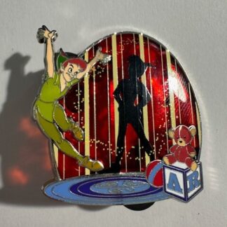 DISNEY STORE PARK PACK PIN-PETER PAN & HIS SHADOW—RED STAINED GLASS—LE500 (E1)
