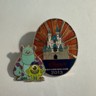 DISNEY VISA CARDS CHASE CARDMEMBER 2013-MIKE SULLEY & CASTLE PIN (E3)