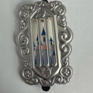 DL Pin Holder  100 Years Of Wonder Castle Framed Mickey And Minnie Disney Pin E9