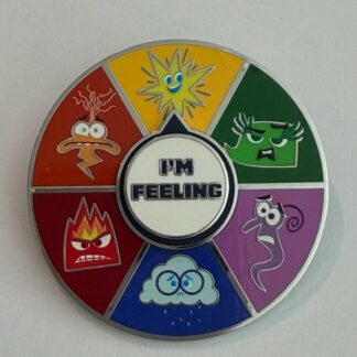 DLP Inside Out Mood Wheel I'm Feeling Spinner Angry Joy 2025 Disney Pin H9