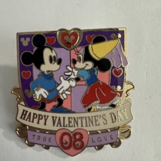DLR Cast Member Valentines Day 2008 Minnie & Mickey Disney Pin B6