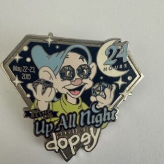 DLR Diamond 24 Hour Event Being Up All Night Makes Me  Dopey Disney Pin A3
