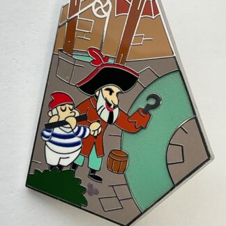 DLR Disney Hook & Smee Pirates Of The Caribbean Map Puzzle LE 475 Pin G4