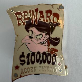 DLR Disney Wanted Poster Big Bad Pete Reward Chip & Dale Event Pin (C9)