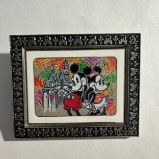 DLR - Magical Moments Mickey and Minnie framed 2002 Disney Pin F9