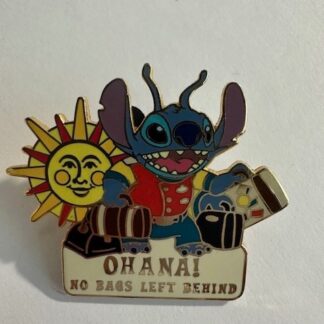 DLR - Ohana! No Bags Left Behind - Stitch Tower Terror 2006 Cast Disney Pin F2