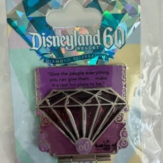 DLR Walt Disney Purple Diamond 60th Anniversary Countdown 2015 Disney Pin B