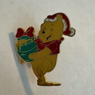 DS Disney Shopping Winnie The Pooh Mickeys Christmas Honey Pot Disney Pin (C7)