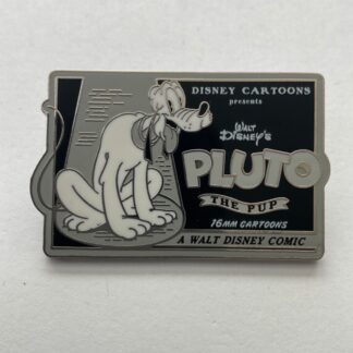 Disney 100 Enamel Pin Pluto The Pup Tonal Black And White 16 MM Cartoons F3
