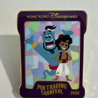 Disney 2024 HKDL Pin Trading Carnival Aladdin and Genie LE 750 Disney Pin F2