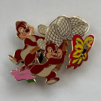 Disney Auction P.I.N.S Chip N Dale With Butterfly Net  Disney Pin LE (A5)