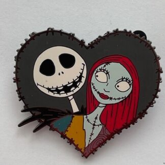 Disney Auction Pin LE 1000 Jack and Sally Heart (A6)