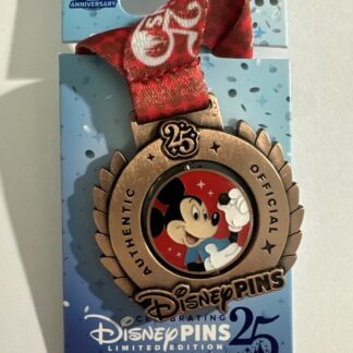 Disney Celebrating 25 Years Of Pin Trading Mickey Mouse Medal Pin LE 4000 New