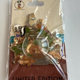 Disney DEC Snow Globe Bambi Pin LE 250 Thumper Flower Owl Leaves B
