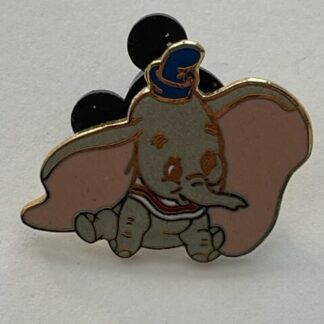 Disney Dumbo the Flying Elephant Blue Hat Sitting Pose Vintage Pin (C7)
