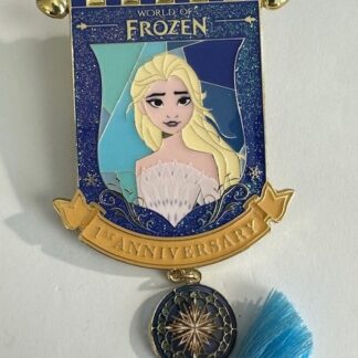 Disney HKDL 2024 World of Frozen 1st Anniversary Elsa Banner LE 600 Pin F2