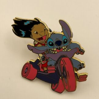 Disney Lilo and Stitch Pin Riding Tricycle Bike Big Wheel Pin F7