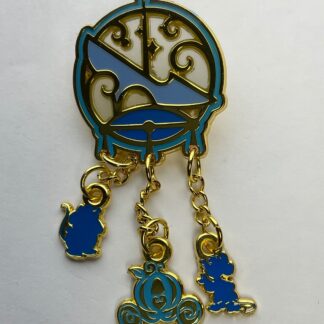 Disney Loungefly Pin Princess Icon Stained Glass Dangle Charms Cinderella G9