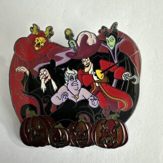 Disney Mall Japan LE 100 Pin Villains Group Ursula Maleficent Hook Halloween F2