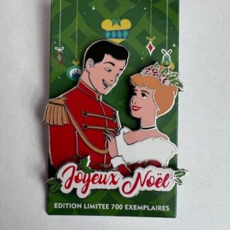 Disney Paris DLP DLRP LE 700 Pin Cinderella & Prince Charming Joyeux Noel (B)