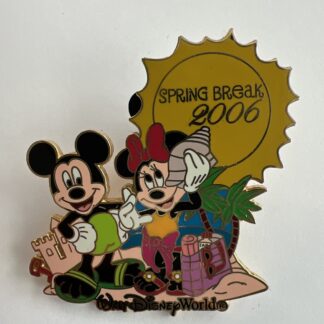 Disney Parks Pin Walt Disney World Spring Break 2006 Mickey Minnie Mouse F3