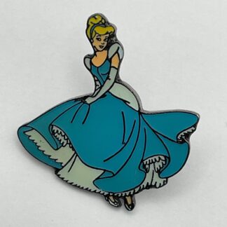 Disney Pin Cinderella Blue Gown Tiny Mini Pin Vintage Waffle Back (H5)