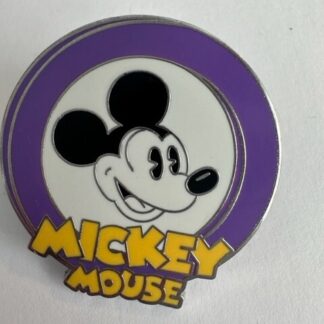 Disney Pin Circle Mickey Mouse Smiling Purple 2010  (C9)