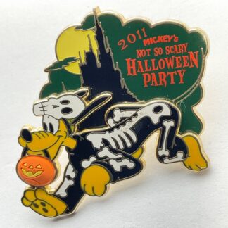 Disney Pin Mickey's Halloween Party 2011 LE 2500 Pluto Skeleton G4